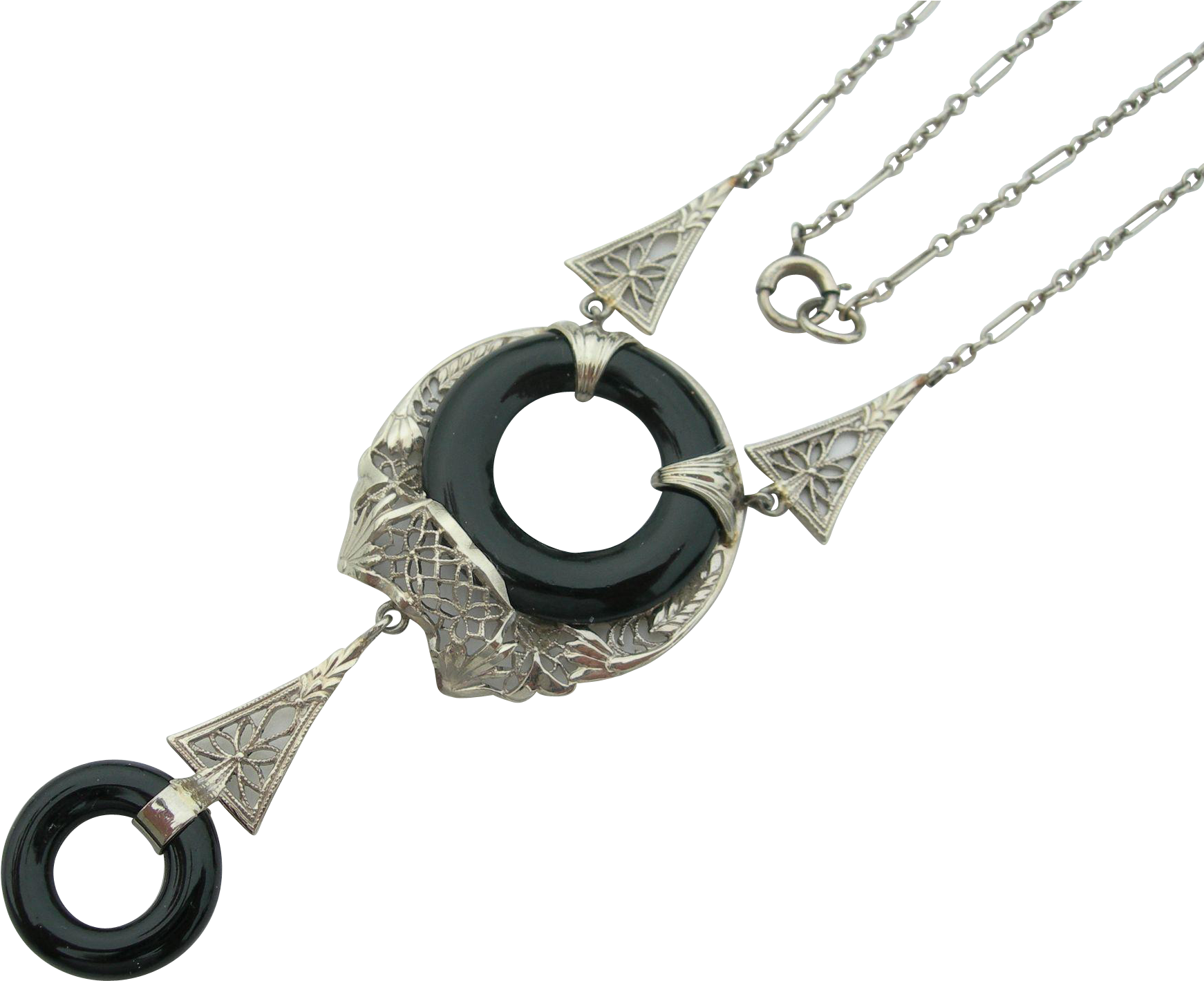 Here's An Exquisite 14k White Gold Filigree Necklace - Locket Clipart (1741x1741), Png Download