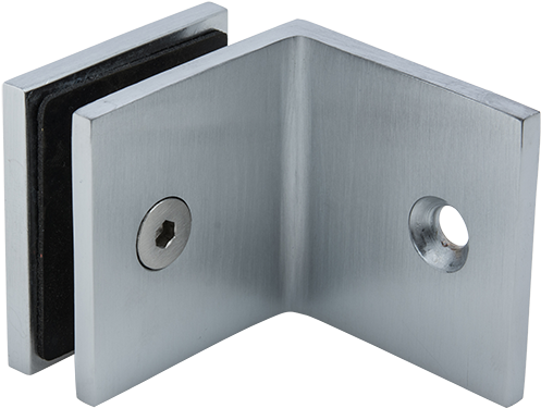 Sb50 Sq Sat 90 Degree Glass To Wall Square Bracket Clipart (816x667), Png Download