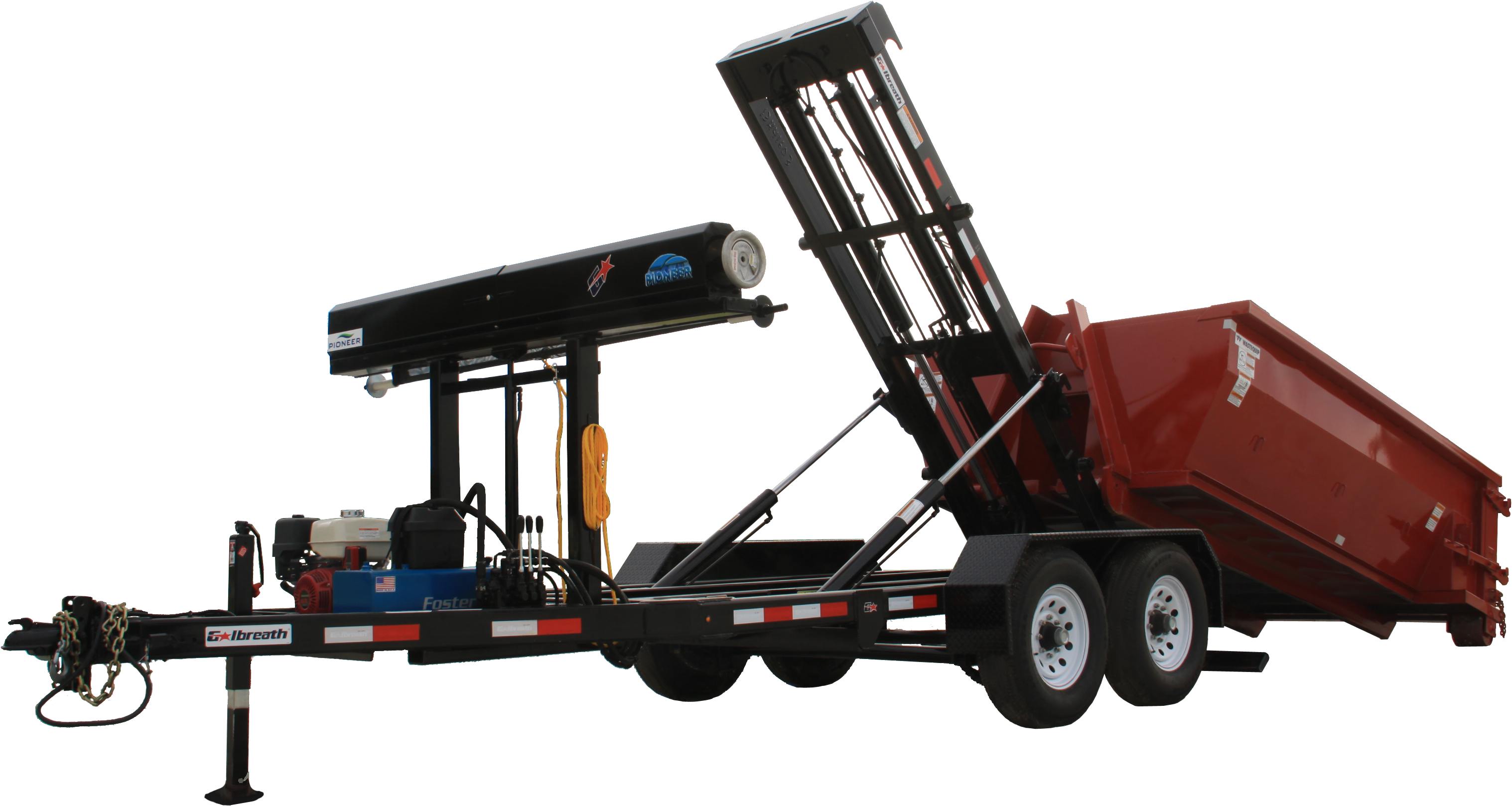 Th-14 Light Duty Roll Off Trailer - Galbreath Th 14 Clipart (3456x2304), Png Download