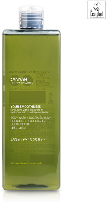 Body Wash, 480 Ml, Ecolabel Certified, Anyah - Bottle Clipart (570x740), Png Download