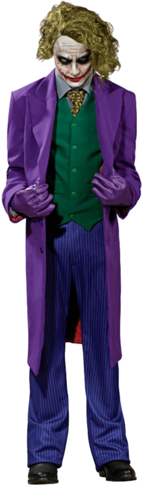 Adult Joker Costume Clipart (600x951), Png Download