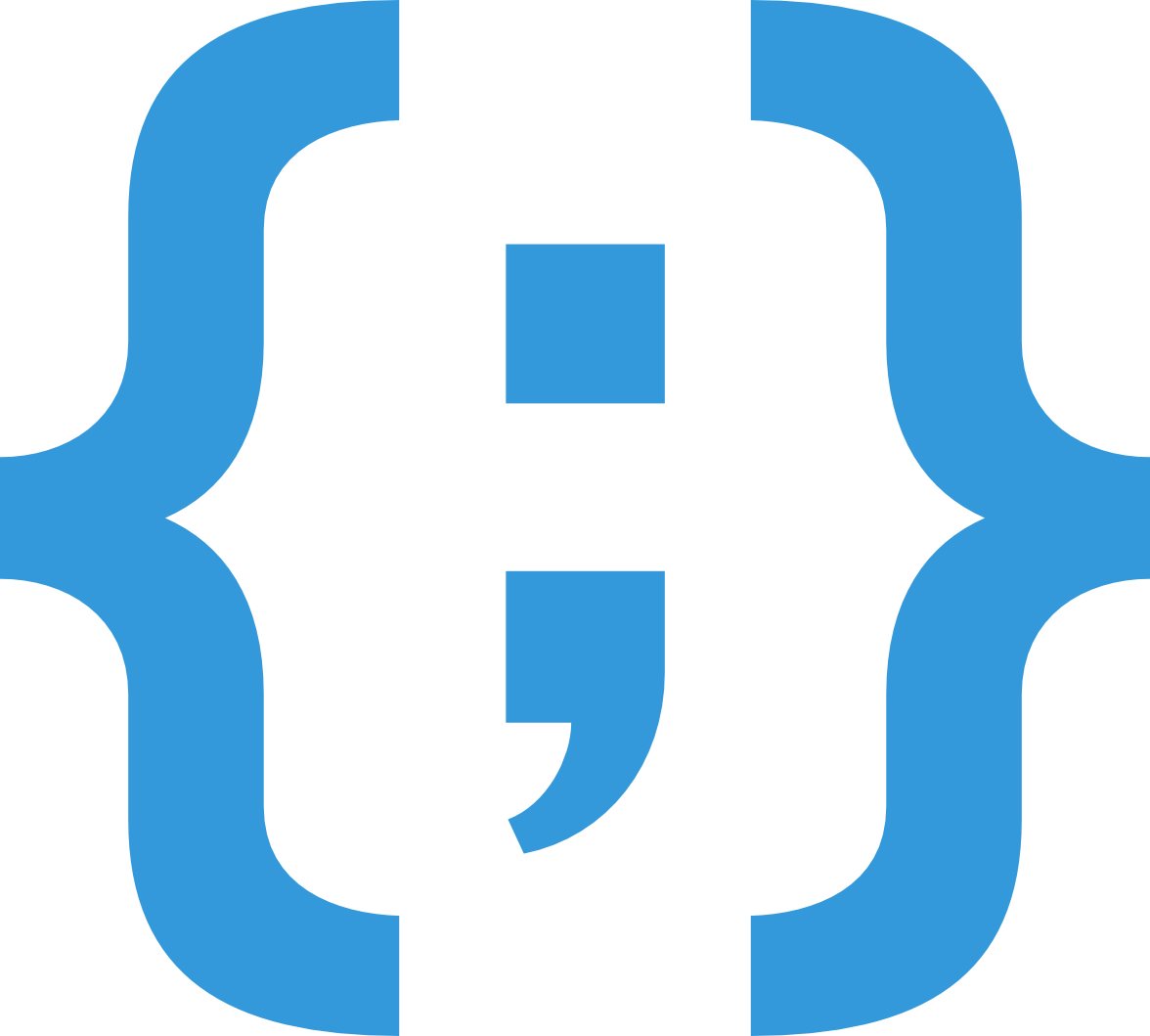 Javascript Api - Blue Curly Bracket Png Clipart (1176x1059), Png Download