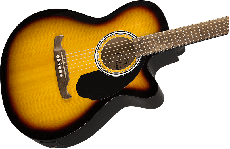 Fender Fa-135ce Concert Acoustic Electric Sunburst - Acoustic Guitar Clipart (800x519), Png Download