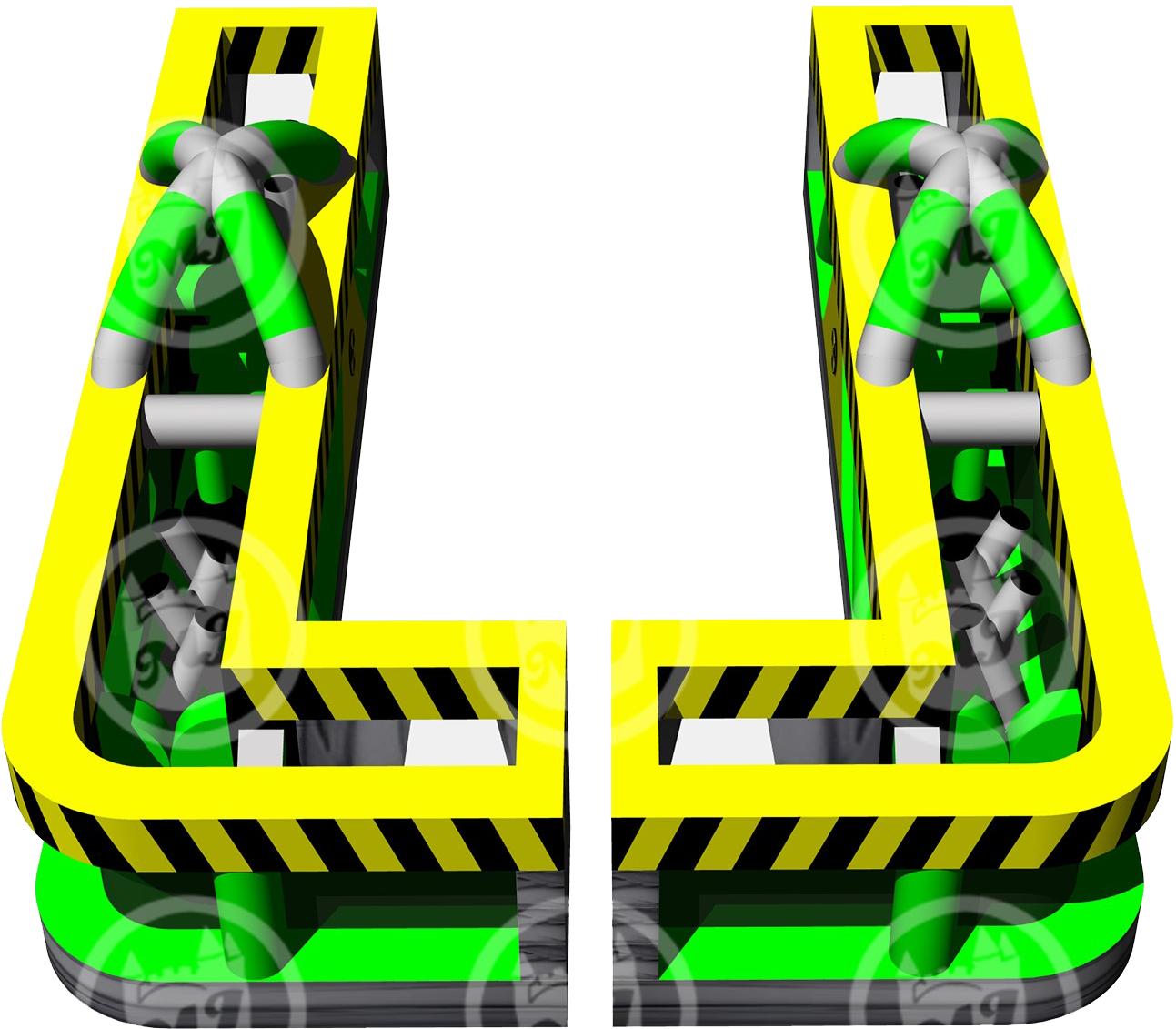 Dual Lane Obstacle Course - Graphic Design Clipart (2000x1429), Png Download
