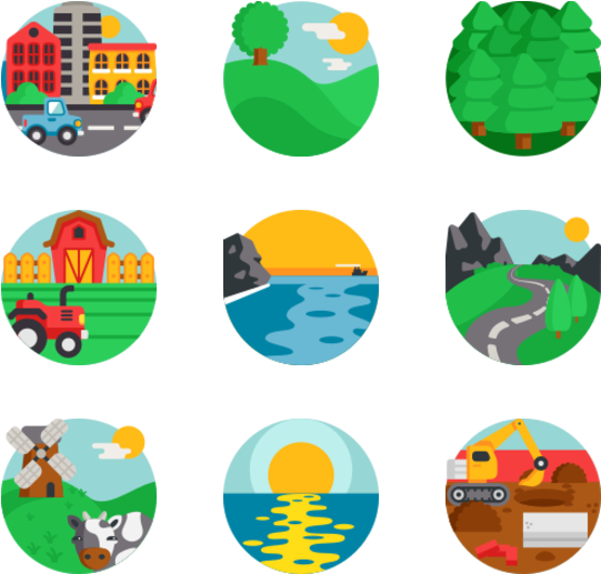 Landscapes Clipart (600x564), Png Download