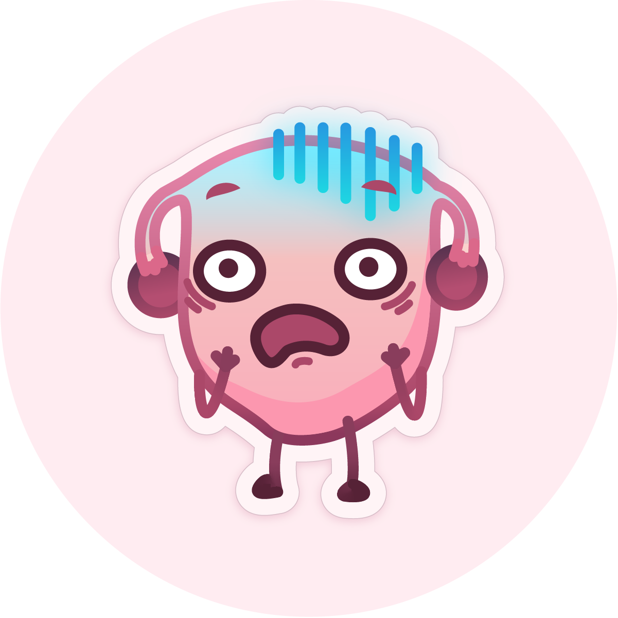 "oh Sh*t" Ooti The Uterus Clipart (1201x1201), Png Download