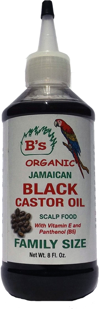 3050g B's Organic Jamaican Black Castor Oil 8 Oz Bottle - Wild Turkey Clipart (500x1000), Png Download
