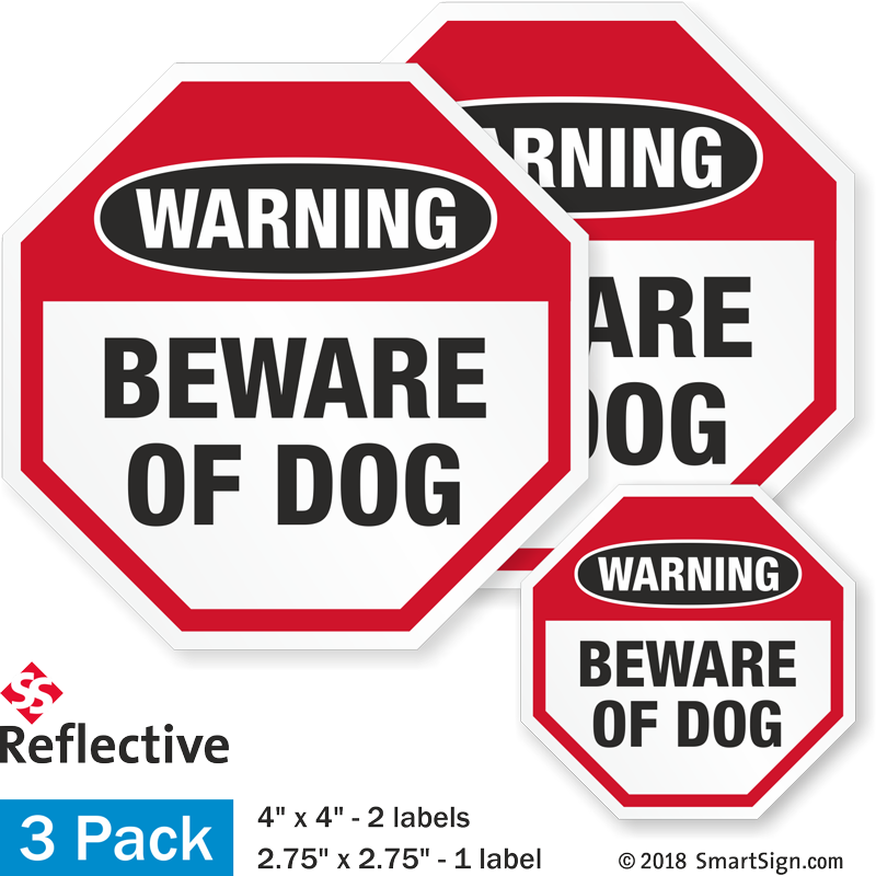 Beware Of Dog Warning Label Set - Warning Clipart (800x800), Png Download