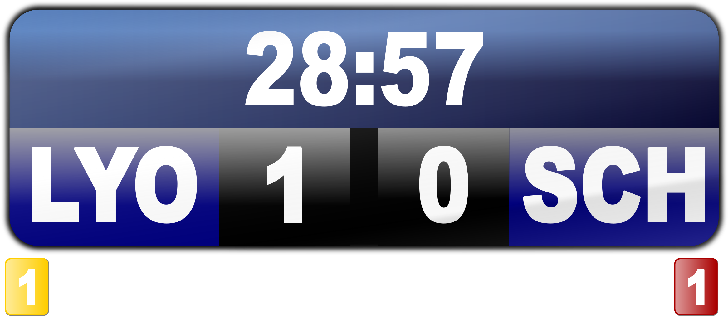 This Free Icons Png Design Of Video Soccer Score Display - Score Football Clipart (2333x1013), Png Download