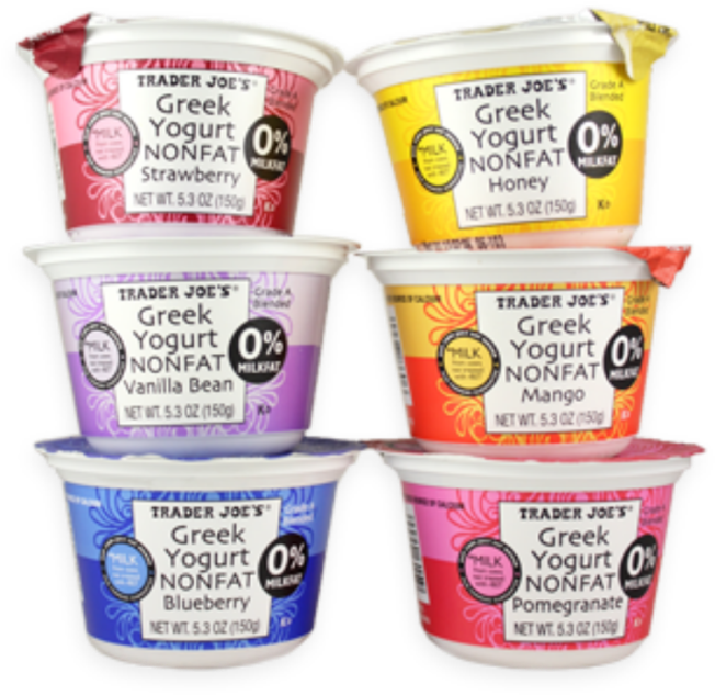 Trader Joe's Non Fat Yogurt , Png Download - Trader Joe's Greek Yogurt Clipart (652x633), Png Download