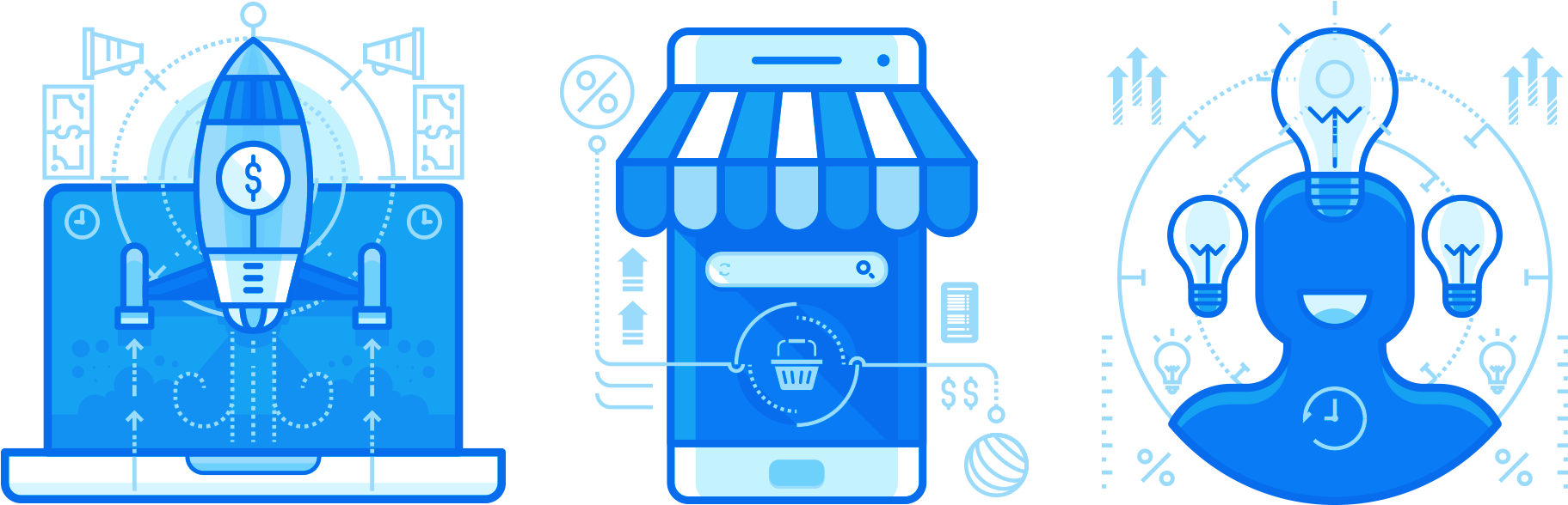 Business Vector Illustrations Clipart (2000x666), Png Download