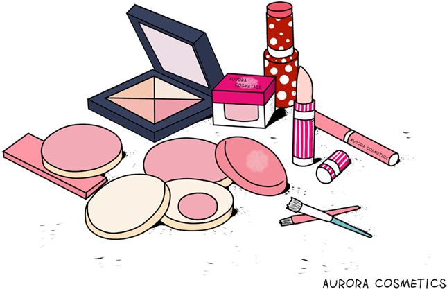Cosmetic Cartoon Png - Cosmetic Products Cartoon Clipart (700x495), Png Download