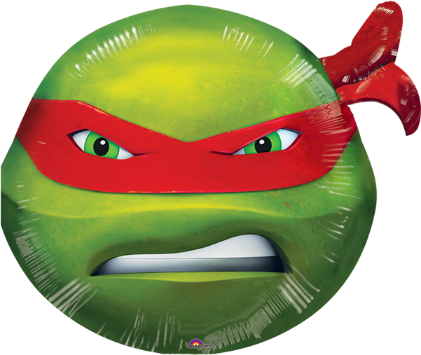 Tortuga Ninja Cabeza Rafael - Globos Metalicos Tortugas Ninja Clipart (600x600), Png Download
