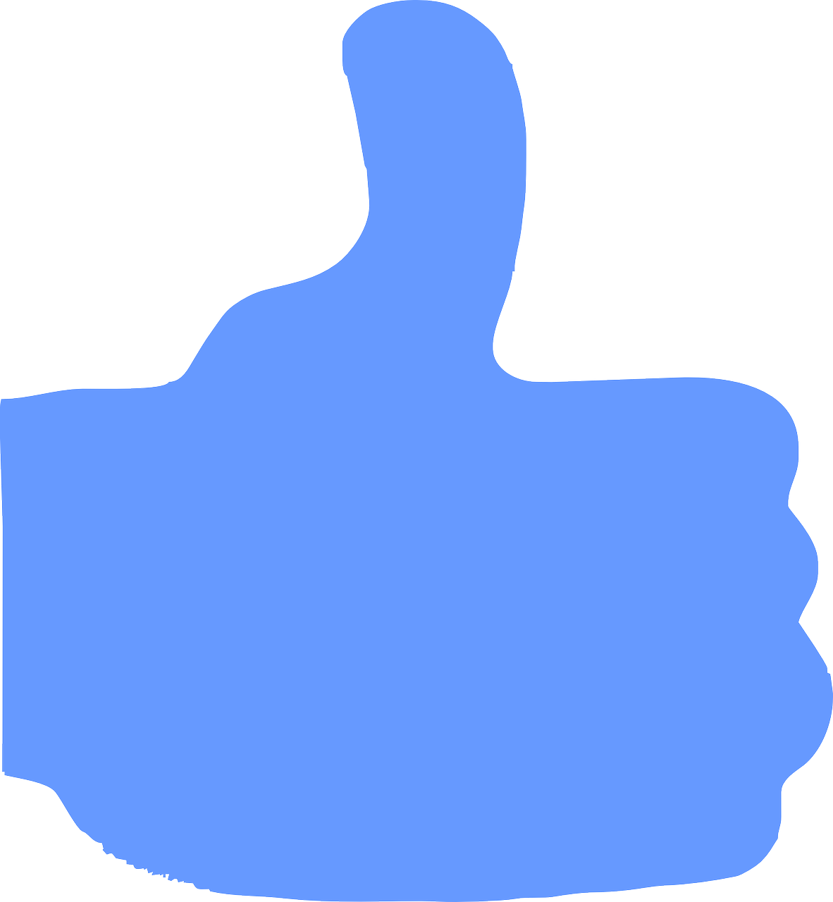 Thumb Hand Like Okay Sign Png Image - Blue Ok Clipart (1182x1280), Png Download