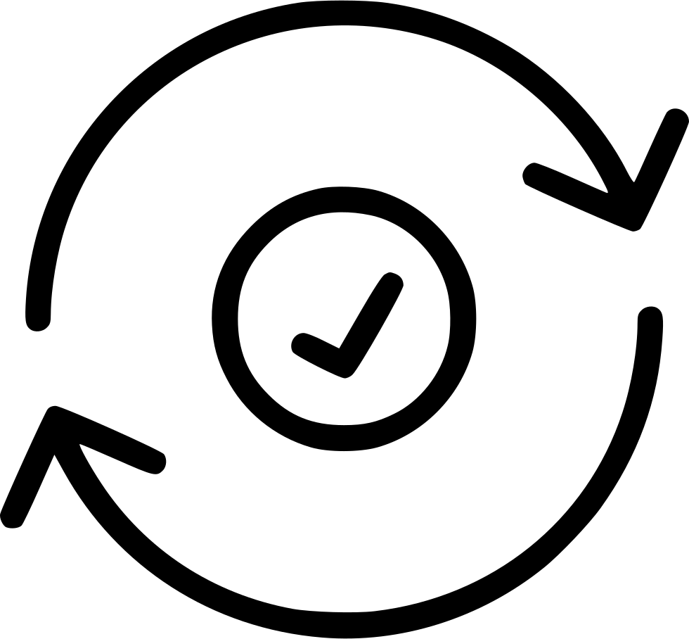 Circle Checked Ok Sign Comments - Repeat Circle Clipart (980x908), Png Download