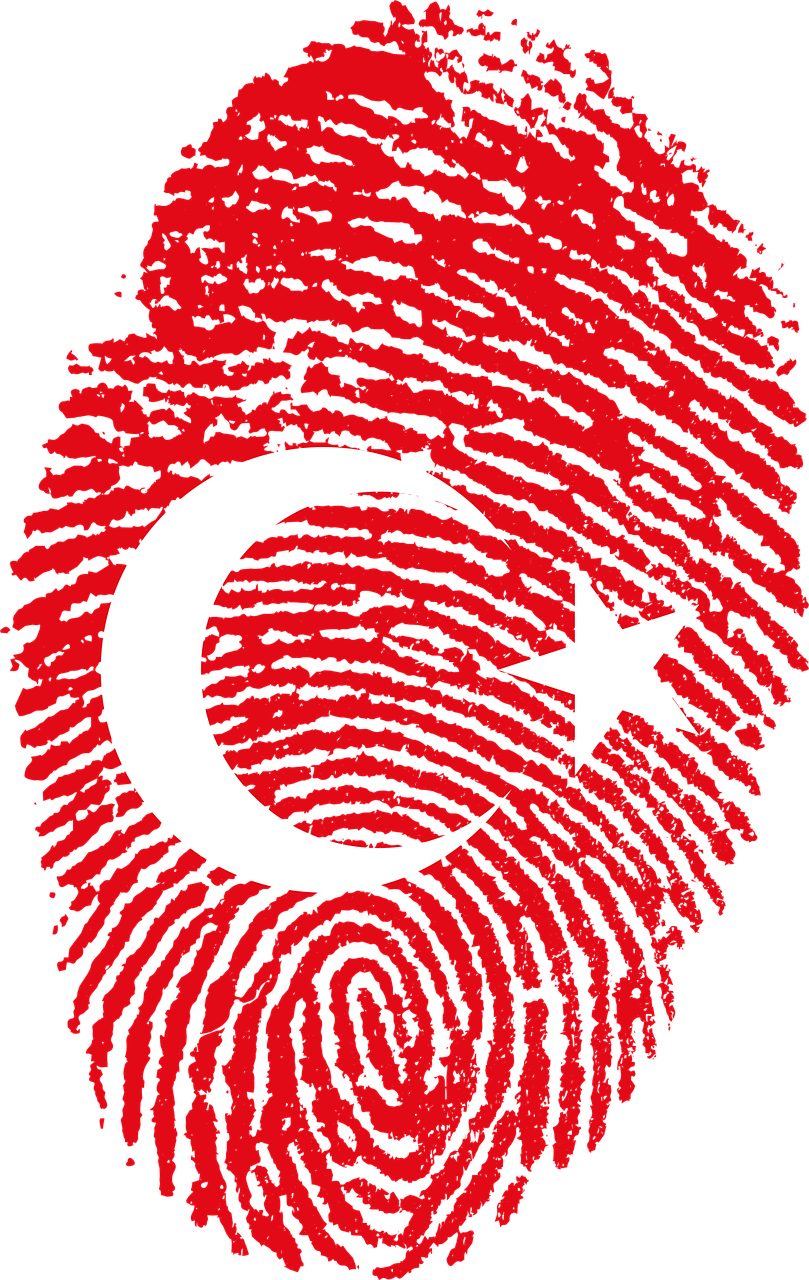 Travel, Turkey Flag Fingerprint Country Pride Iden - Turkey Flag Fingerprint Clipart (809x1280), Png Download
