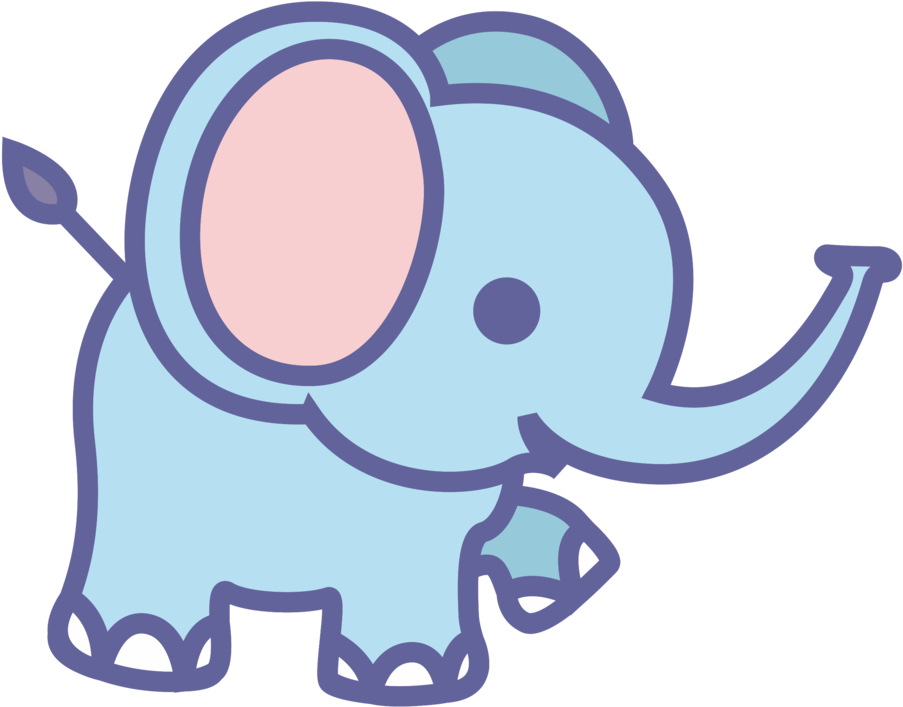 Elephant Drawing Cartoon Cuteness Painting - Cute Elephant Png Cartoon Clipart (912x750), Png Download