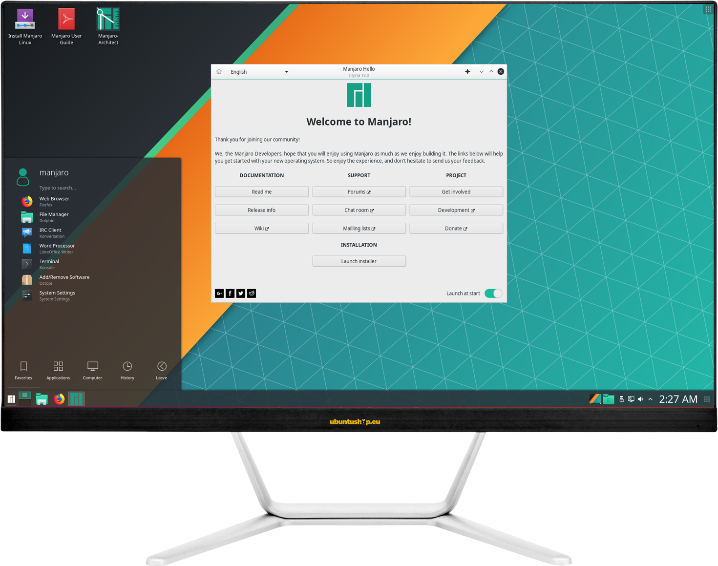 Manjaro Aio 21,5 - Manjaro Clipart (1920x1158), Png Download