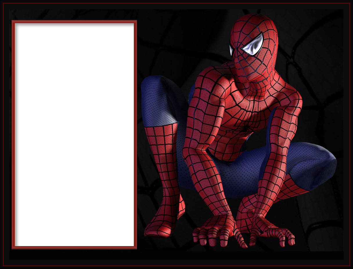 Marcos - Marco Para Foto De Spiderman Clipart (1216x928), Png Download