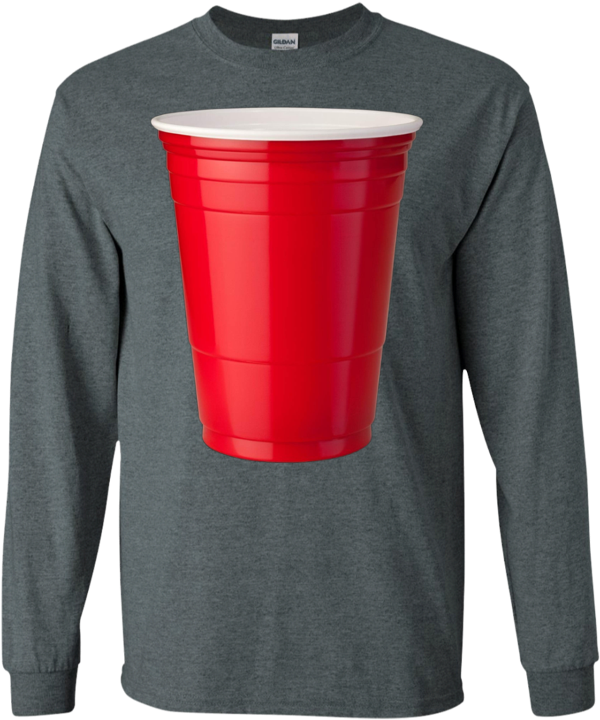 Red Solo Cup , Party Beer Drinking By Zany Brainy Apparel - Shirt Clipart (852x1021), Png Download
