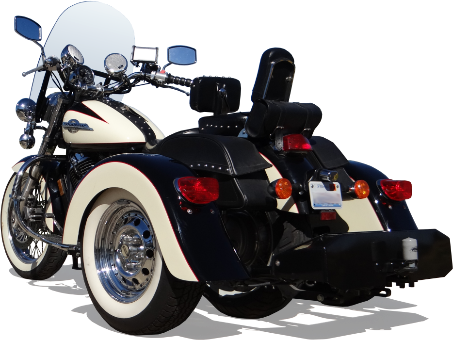 Honda Shadow Ace Custom Two-tone 13 Inch Wide White - Sidecar Clipart (1024x800), Png Download