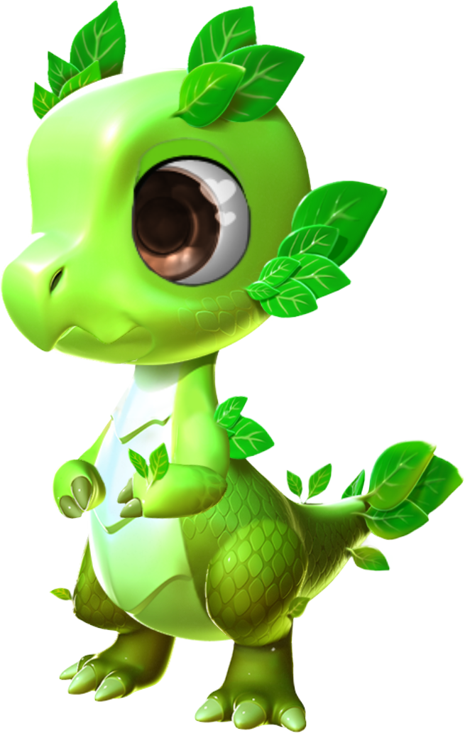 Leaf Dragon Baby - Dragon Mania Legends Leaf Dragon Clipart (655x1032), Png Download