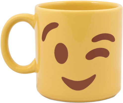 Caneca Divertida - Emoji Piscando - Coffee Cup Clipart (750x750), Png Download