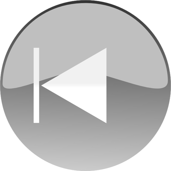 Windows Media Player Skip Back Button Grey Svg Clip - Back Button Icon Small Png Transparent Png (600x600), Png Download