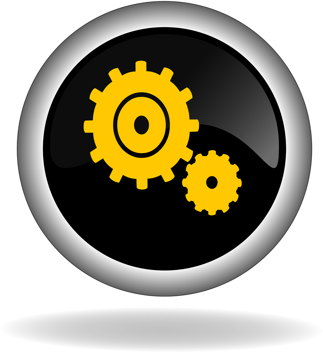 Gears Button Icon Back Web Png Image - Square Energy Icon Clipart (1235x1280), Png Download