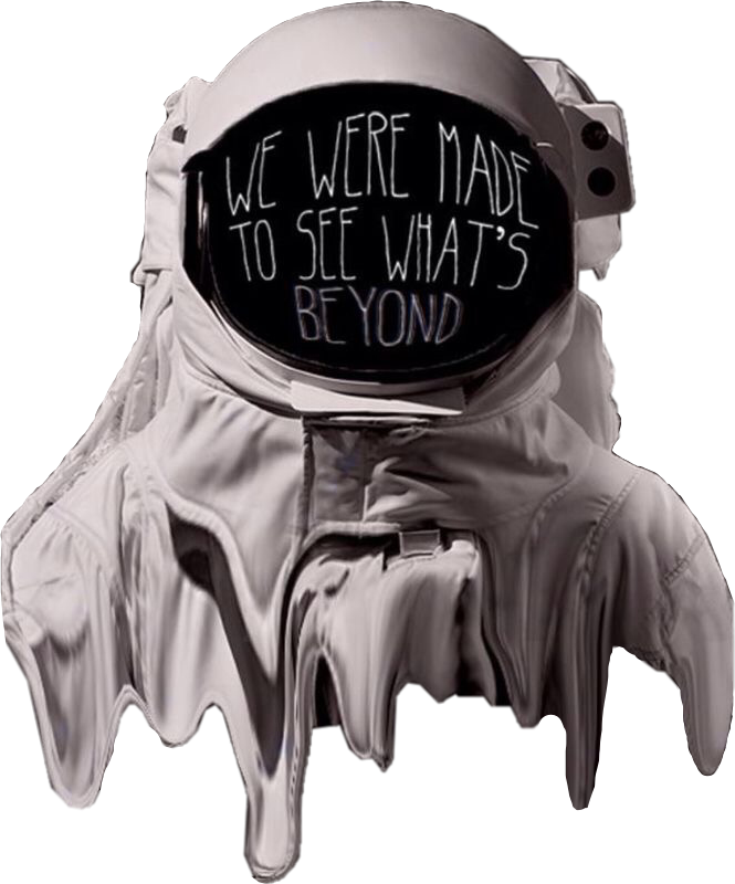 #astronaut #space #tumblr #glitch #alternative #spaceman - Space Suit Helmet Png Clipart (665x800), Png Download