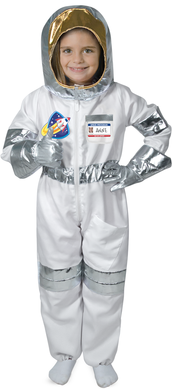 Exploring Kids Career Day Through Play - Melissa And Doug Astronaut Clipart (600x1311), Png Download