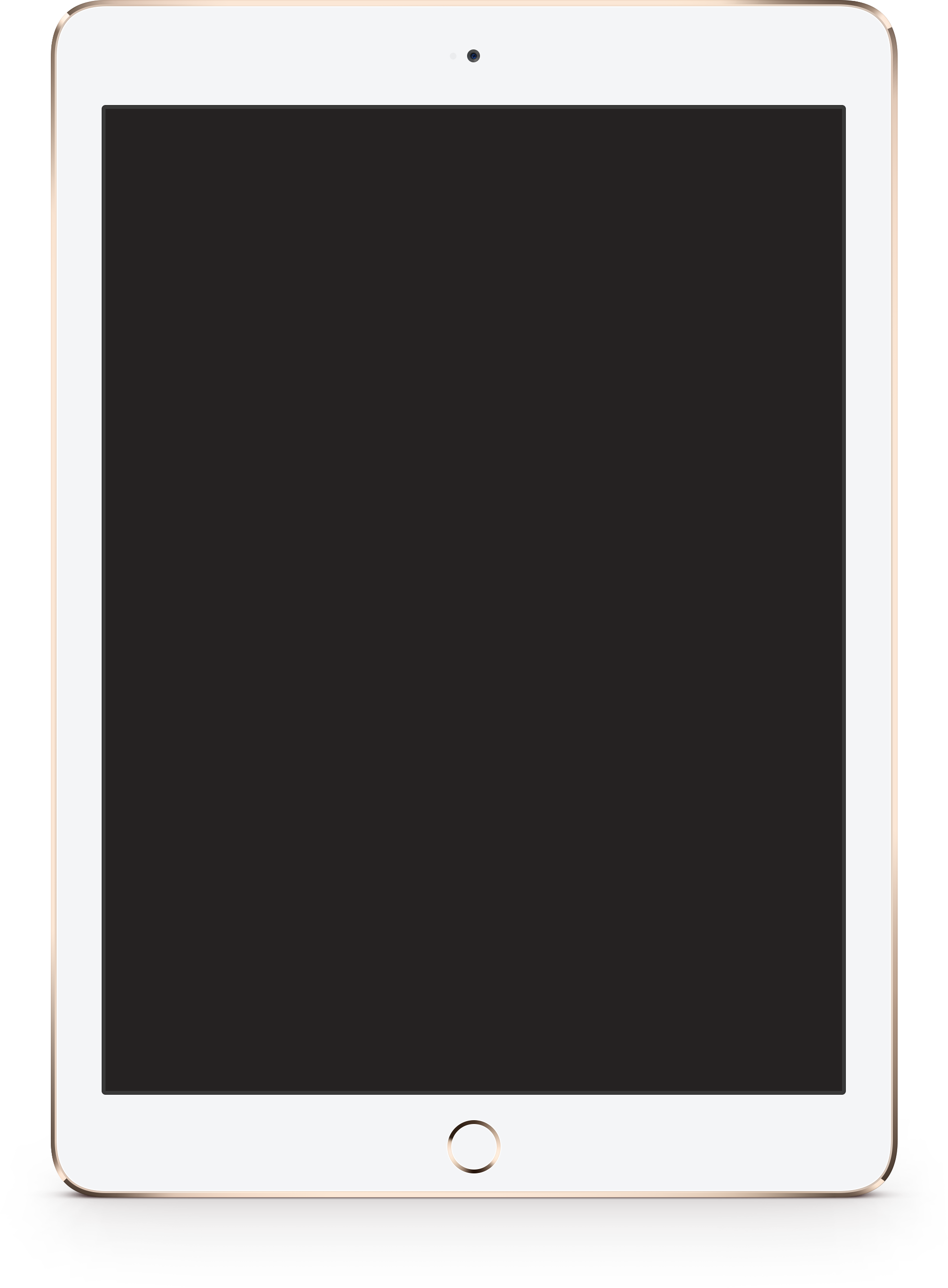 Ipadair2gold Slider Stage - Black Screen Iphone Clipart (1977x2686), Png Download