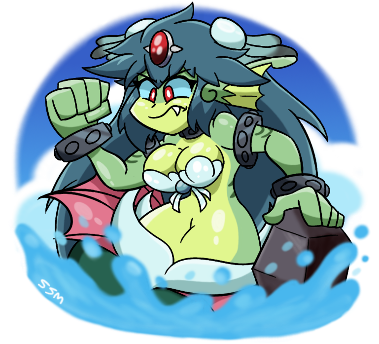 “ Mad Mad Mermaid Monster Giant Mermaid Queen From - Pokemon Shantae Clipart (795x752), Png Download