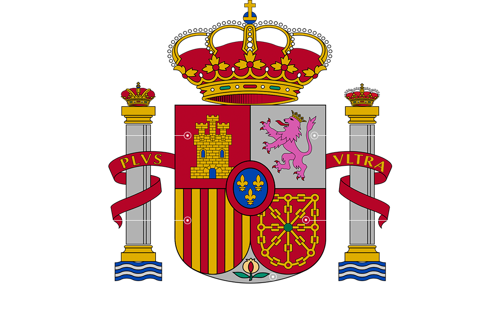Escudo Actual De España - Symbol On The Spain Flag Clipart (1001x625), Png Download