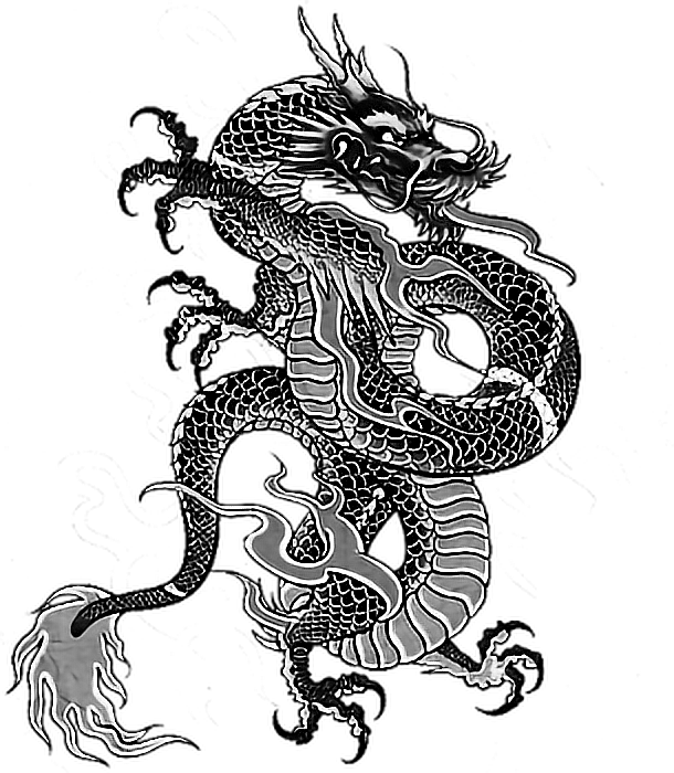 #tattoo #irezumi #dragon #dragonballz #yakuza #ninja - Chinese Dragon Png Transparent Clipart (610x700), Png Download