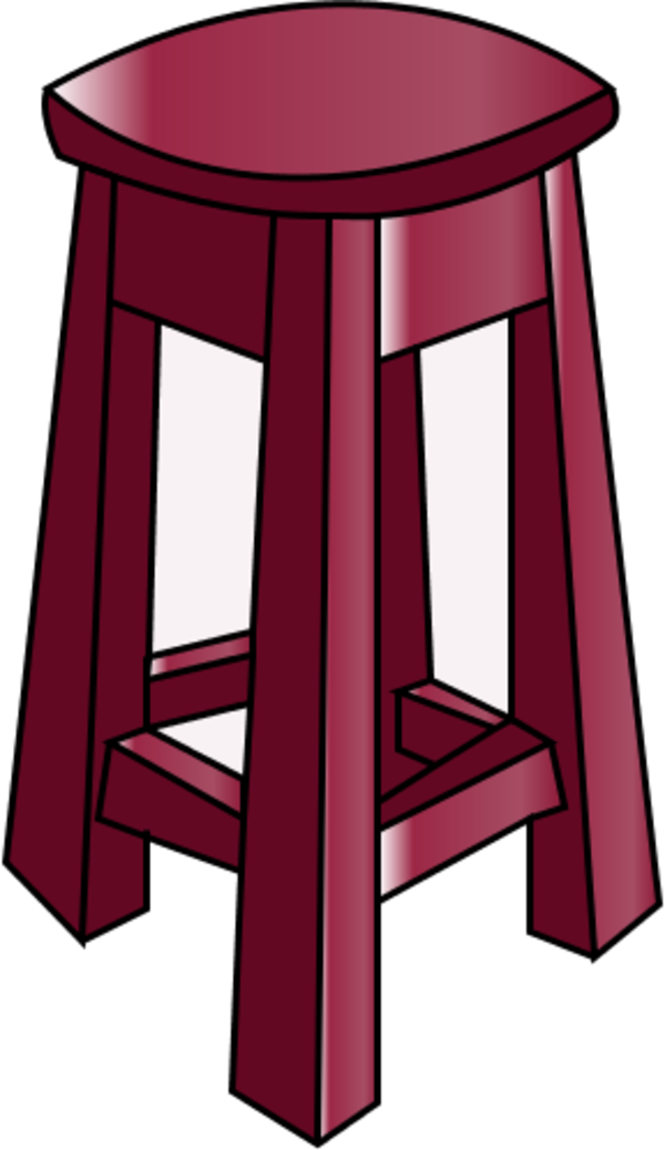 Wooden Bar Chair - Stool Clipart - Png Download (600x1038), Png Download