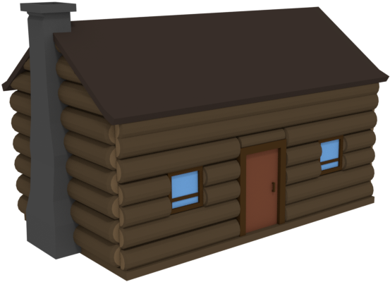 A Nice Little Low Poly - Low Poly Log Cabin Clipart (960x540), Png Download