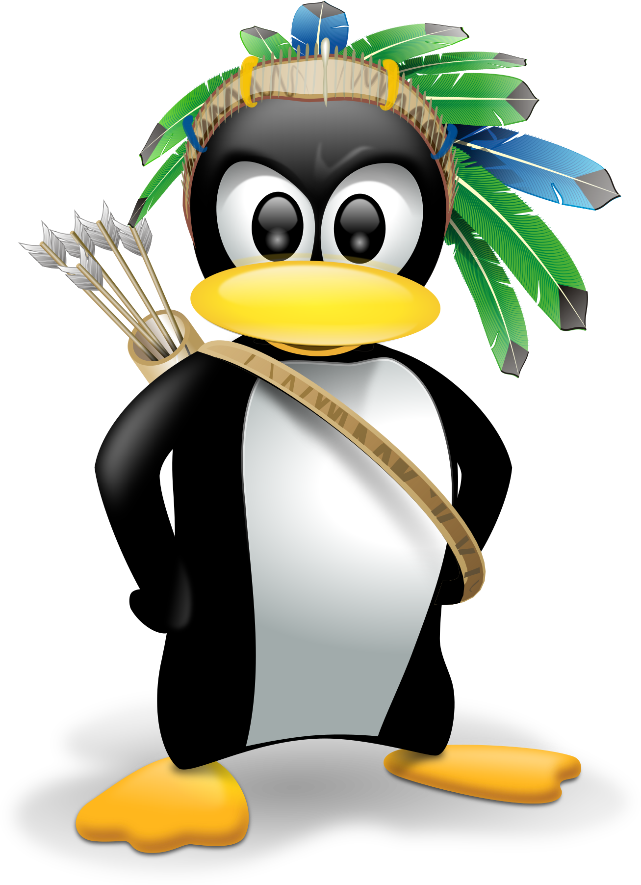 This Free Icons Png Design Of Tux Kurimin Penguin - Tux Ubuntu Clipart (1697x2400), Png Download