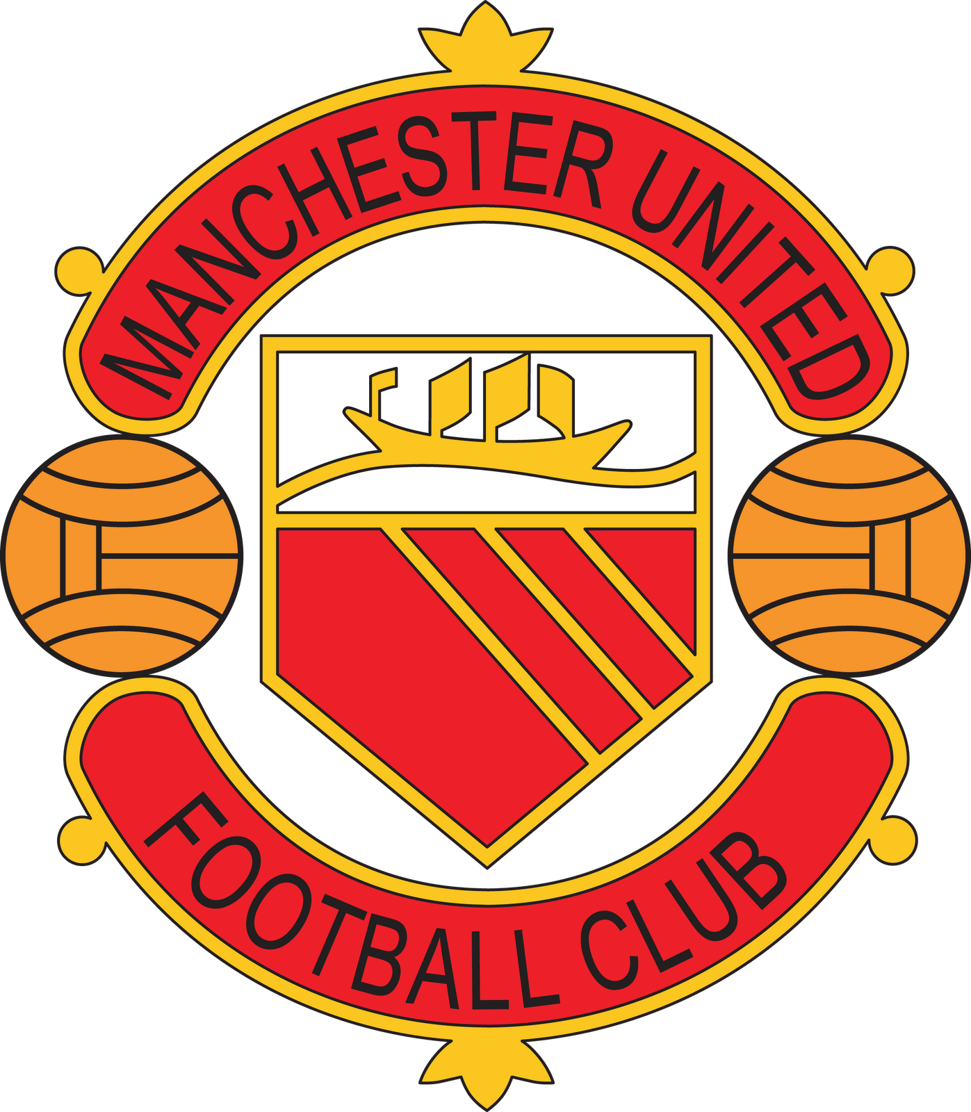 Manchester United Badge 1960s 1973png Wikipedia - Manchester United Old Logo Clipart (1397x1600), Png Download