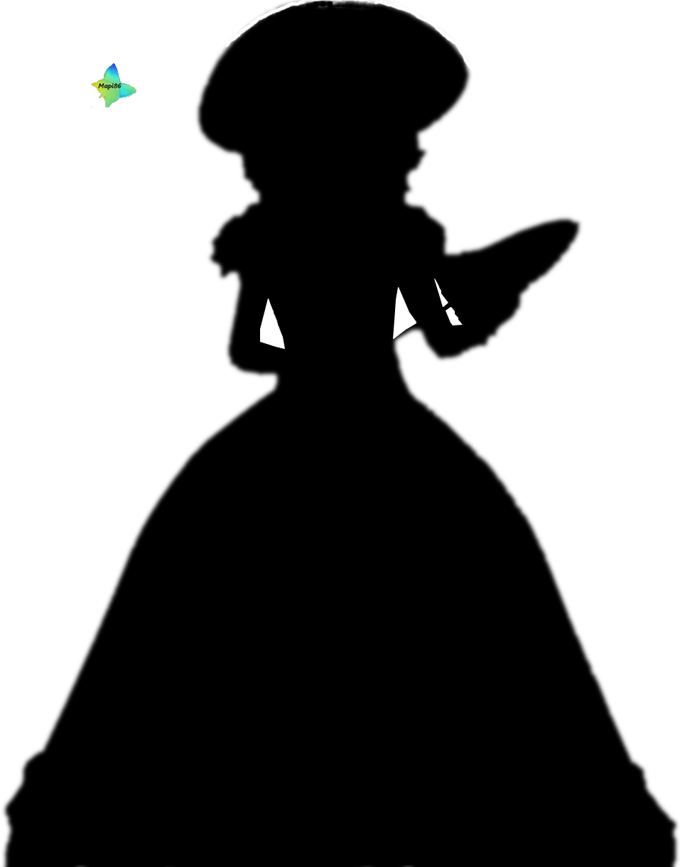 Southern Belle Silhouette Clipart (957x1220), Png Download