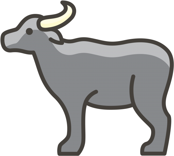 Water Buffalo Emoji Icon - Emoji Buffalo Clipart (866x650), Png Download