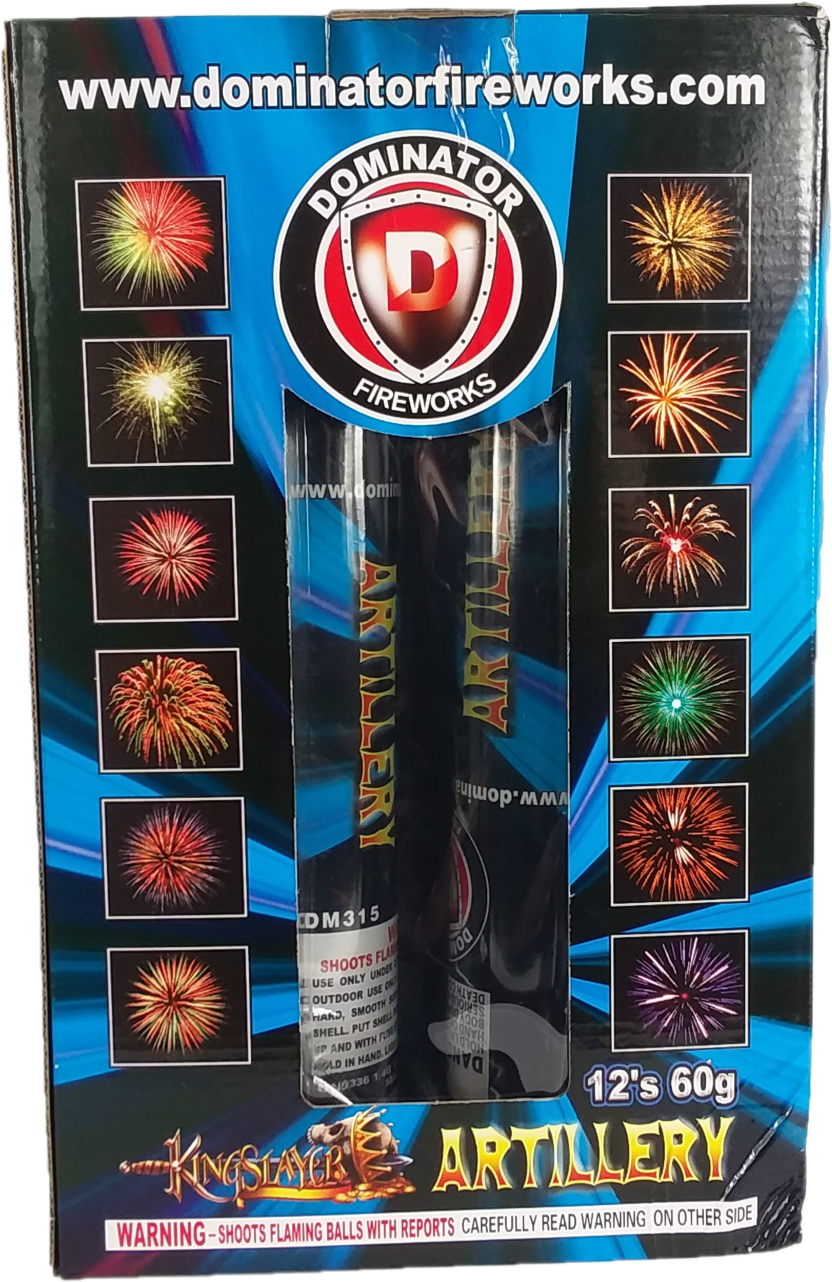 Kingslayer 60g Artillery 12 Pack - Fireworks Clipart (2576x1932), Png Download