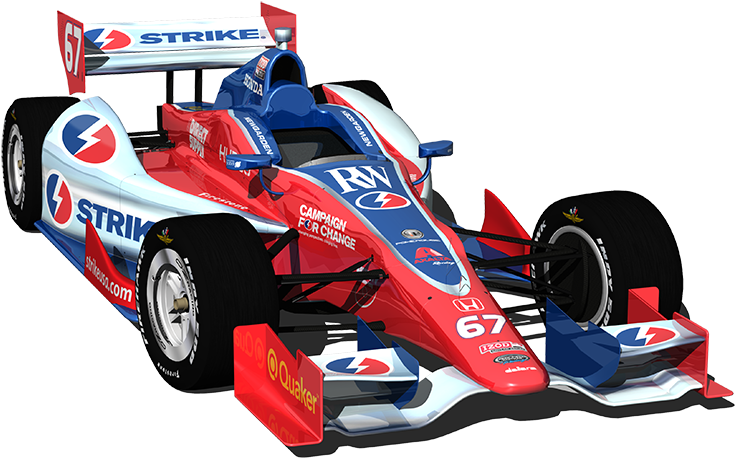 New Sponsor, Strike, For Newgarden In Houston - Indy Race Car Png Clipart (750x470), Png Download