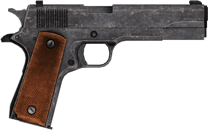 45 Auto Pistol - Fallout New Vegas Silenced .45 Clipart (1200x577), Png Download