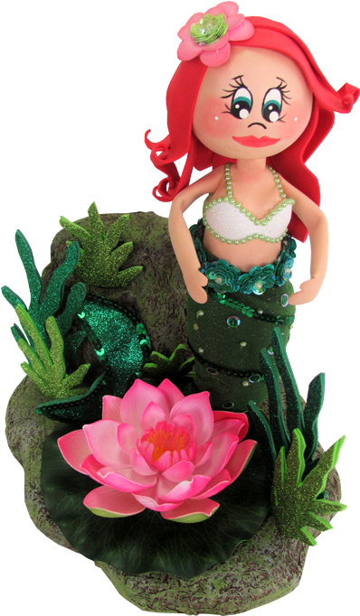 Centro De Mesa Sirenita Ariel - Figurine Clipart (700x700), Png Download