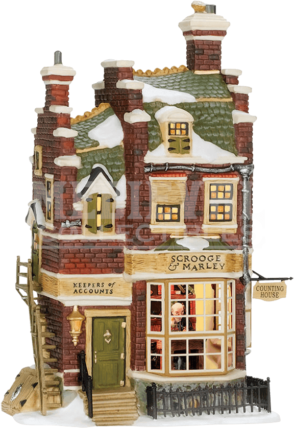Scrooge And Marley's Counting House - Dickens Village Clipart (850x850), Png Download