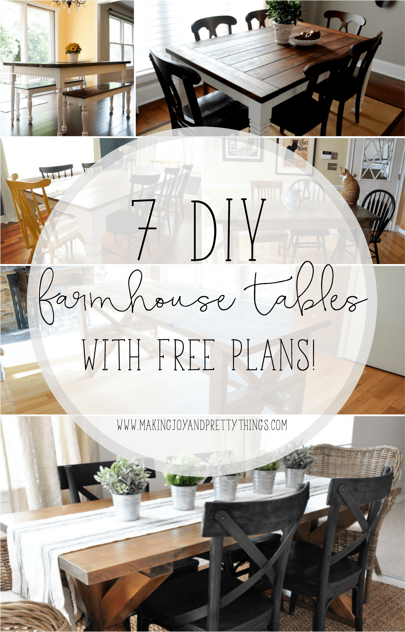 7 Diy Farmhouse Dining Room Tables - Farm Table In Small Dining Room Clipart (1422x2212), Png Download