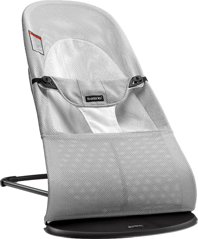 Baby Bjorn Bouncer Balance-silver/white Mesh - Babybjorn Silver Mesh Bouncer Clipart (768x927), Png Download