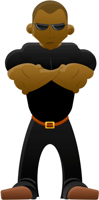 Photo Bouncer - Cartoon Bouncer Png Clipart (500x700), Png Download