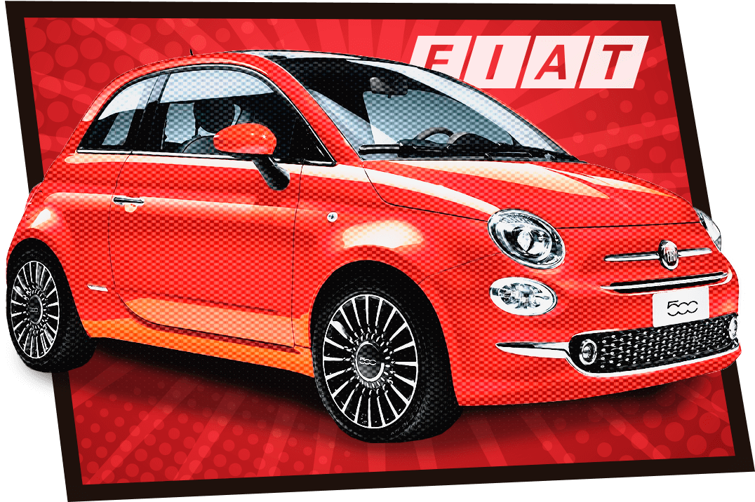 Fiat 500 Automatic - Mangoletsi Fiat 500 Clipart (1092x745), Png Download